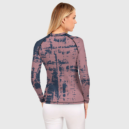 Женский рашгард Текстура с потертостями сине-розовая / 3D-принт – фото 4