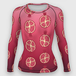 Рашгард женский Сочные гранаты, цвет: 3D-принт