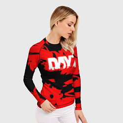Рашгард женский Dayz текстура краски монстр, цвет: 3D-принт — фото 2