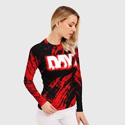 Рашгард женский Dayz штрихи красок, цвет: 3D-принт — фото 2