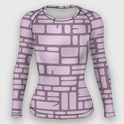 Рашгард женский Кирпичная кладка, цвет: 3D-принт