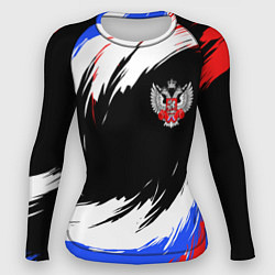 Рашгард женский Федерация бокса РФ - краска, цвет: 3D-принт