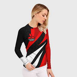 Рашгард женский Митсубиси - красный спорт, цвет: 3D-принт — фото 2