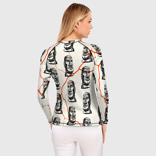 Женский рашгард Статуи моаи / 3D-принт – фото 4