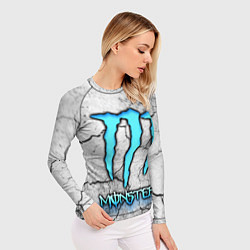 Рашгард женский Monster energy - светлый, цвет: 3D-принт — фото 2