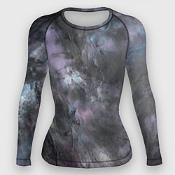 Рашгард женский Абстракция - dark blue oil painting, цвет: 3D-принт