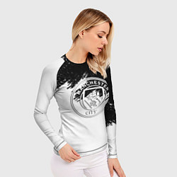 Рашгард женский Манчестер сити просто краски, цвет: 3D-принт — фото 2