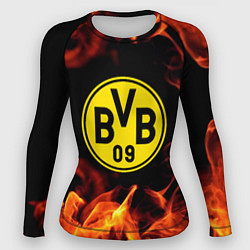 Рашгард женский Borussia огонь текстура, цвет: 3D-принт