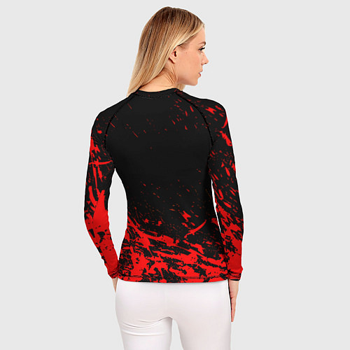 Женский рашгард Валенсия брызги красок / 3D-принт – фото 4