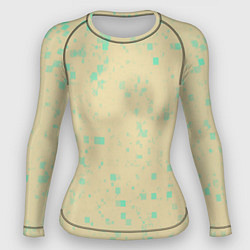Рашгард женский Color beige turquoise, цвет: 3D-принт
