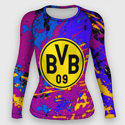 Рашгард женский Borussia абстрактные краски, цвет: 3D-принт