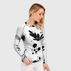 Рашгард женский Растительный паттерн и кляксы - Милан, цвет: 3D-принт — фото 2