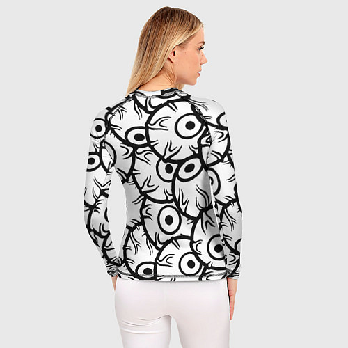 Женский рашгард Borussia глаза текстура / 3D-принт – фото 4