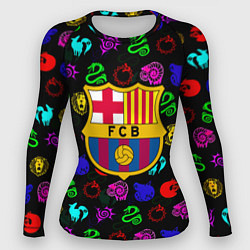 Женский рашгард Barcelona neon games logo