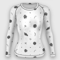 Рашгард женский Шишки из Бузулукского бора, цвет: 3D-принт