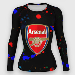 Женский рашгард Arsenal неоновые брызги красок