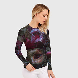 Рашгард женский Театральные маски, цвет: 3D-принт — фото 2
