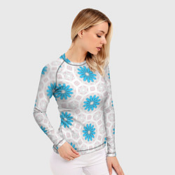 Рашгард женский Цветочно-геометрический узор, цвет: 3D-принт — фото 2