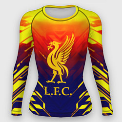 Рашгард женский Liverpool полосы геометрия, цвет: 3D-принт