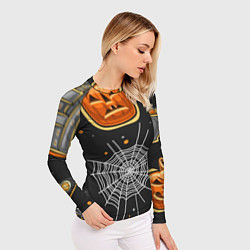 Рашгард женский Атмосфера хэллоуина, цвет: 3D-принт — фото 2