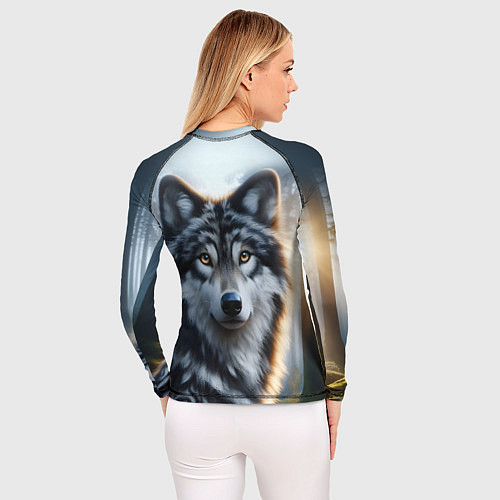 Женский рашгард Морда волка - Россия / 3D-принт – фото 4