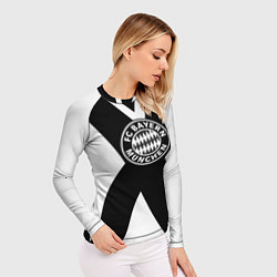 Рашгард женский Бавария Мюнхен полосы, цвет: 3D-принт — фото 2