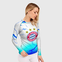 Рашгард женский Бавария Мюнхен молнии, цвет: 3D-принт — фото 2