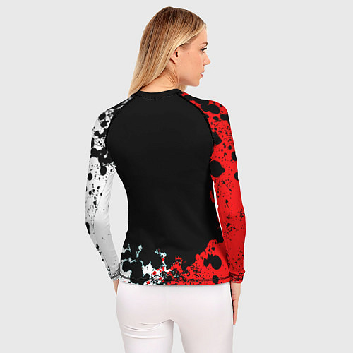 Женский рашгард Манчестер Юнайтед краски абстрактные / 3D-принт – фото 4