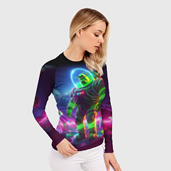 Рашгард женский Космонавт Шрук в неоновом скафандре на загадочной, цвет: 3D-принт — фото 2