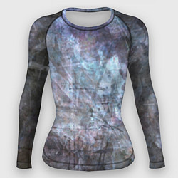 Женский рашгард Абстракция - gray-blue hurricane