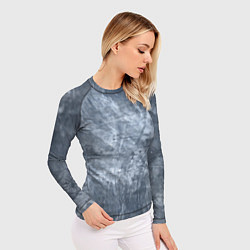 Рашгард женский Абстракция - gray-blue, цвет: 3D-принт — фото 2