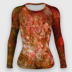 Рашгард женский Абстракция - bright red, цвет: 3D-принт