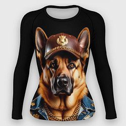 Женский рашгард Овчарка в бейсболке