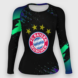 Рашгард женский Бавария Мюнхен краски текстура, цвет: 3D-принт