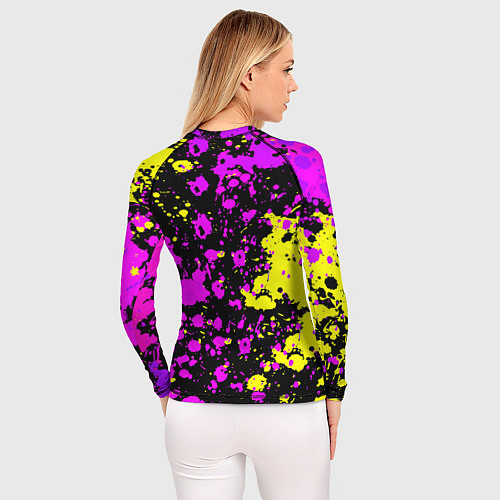 Женский рашгард Borussia абстрактные краски текстура / 3D-принт – фото 4