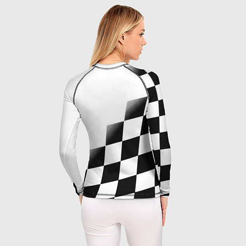 Женский рашгард Ювентус клетка краски / 3D-принт – фото 4