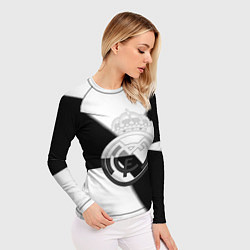 Рашгард женский Реал Мадрид геометрия полосы, цвет: 3D-принт — фото 2