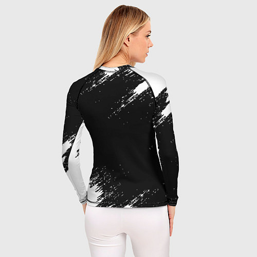 Женский рашгард Реал Мадрид черно белые краски / 3D-принт – фото 4