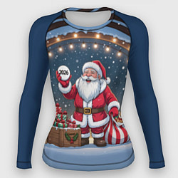 Женский рашгард Санта с мешком подарков