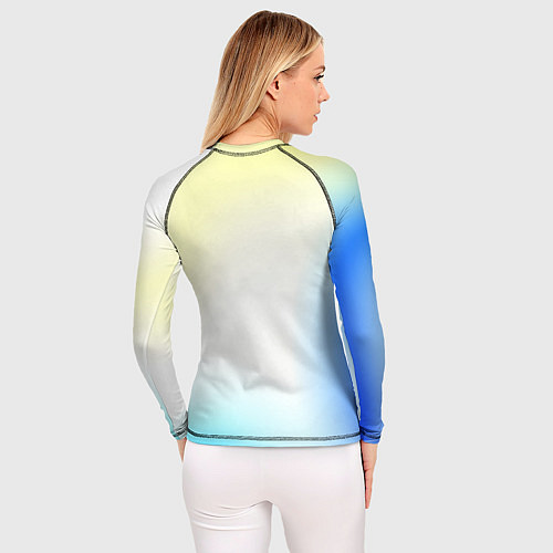 Женский рашгард Color yellow blue white / 3D-принт – фото 4