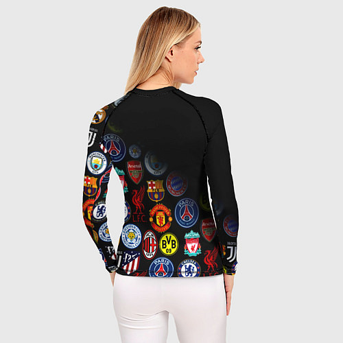 Женский рашгард Манчестер логотипы команд / 3D-принт – фото 4