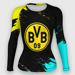 Рашгард женский Borussia краски штрихи, цвет: 3D-принт
