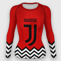 Рашгард женский Ювентус полосы спорт, цвет: 3D-принт