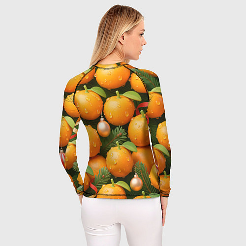 Женский рашгард Мандариновое настроение / 3D-принт – фото 4