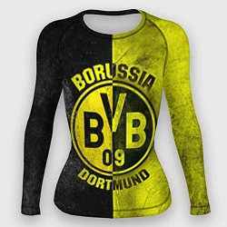 Рашгард женский Borussia Dortmund, цвет: 3D-принт