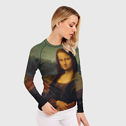 Рашгард женский Леонардо да Винчи - Мона Лиза, цвет: 3D-принт — фото 2