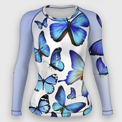 Женский рашгард Голубые бабочки