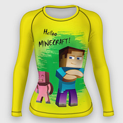 Рашгард женский Hello Minecraft, цвет: 3D-принт