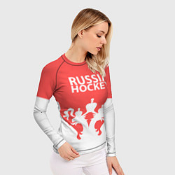 Рашгард женский Russia Hockey, цвет: 3D-принт — фото 2