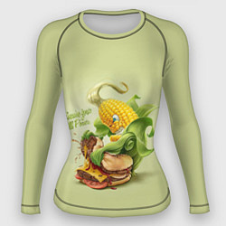 Рашгард женский Правильное питание, цвет: 3D-принт